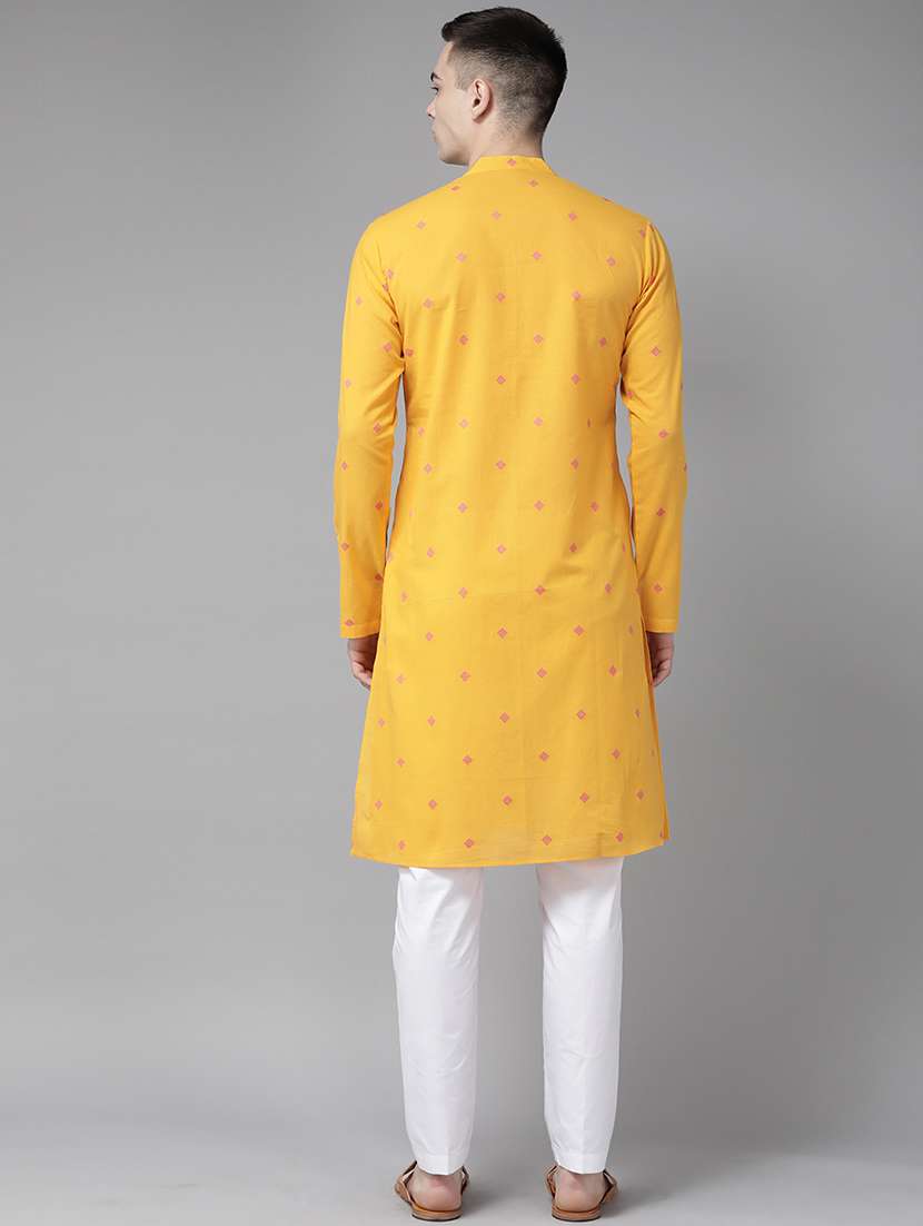 men mandarin neck long sleeve kurta - 22392064 -  Standard Image - 4