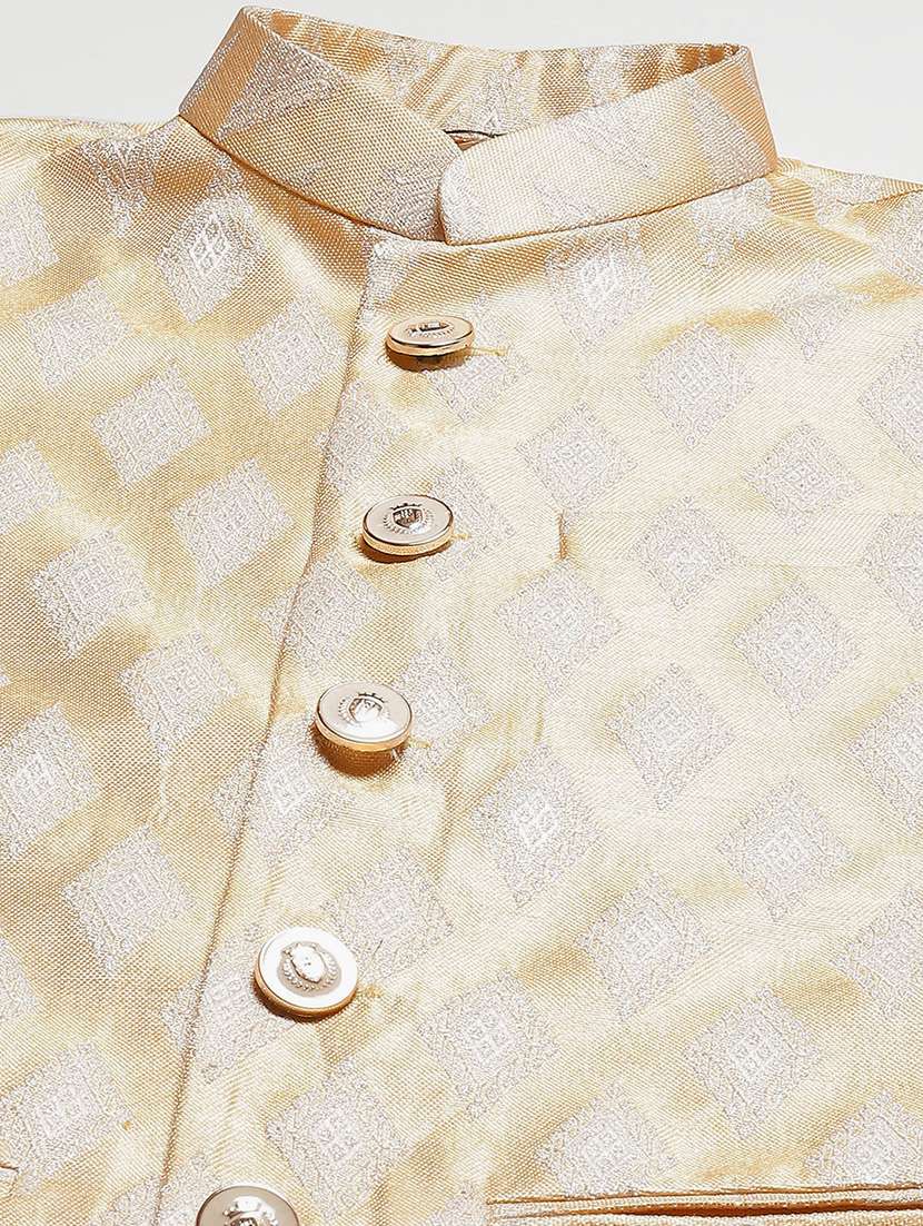 men self design mandarin neck nehru jacket - 22392275 -  Standard Image - 1