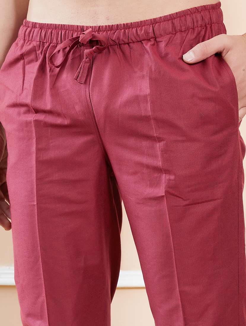 men solid mid rise pyjama - 22392348 -  Standard Image - 1