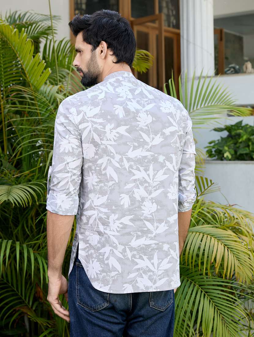  men printed long sleeve short kurta - 22392437 -  Standard Image - 4