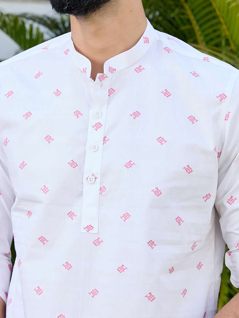 men mandarin neck long sleeve short kurta - 22392447 -  Standard Image - 1