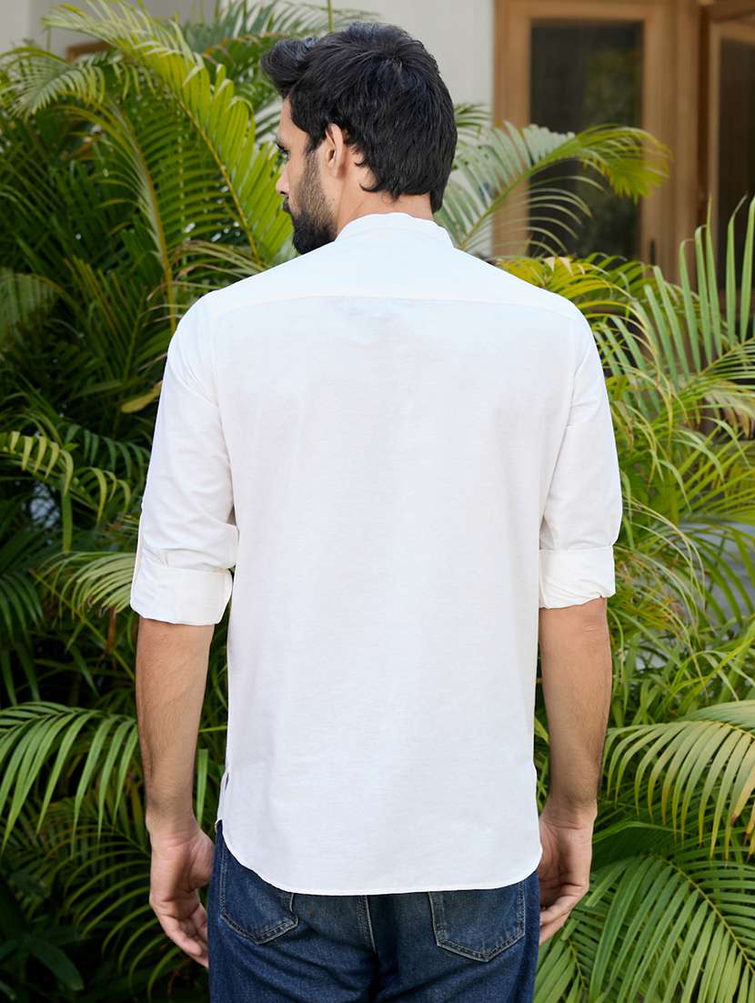 men mandarin neck long sleeve short kurta - 22392454 -  Standard Image - 4