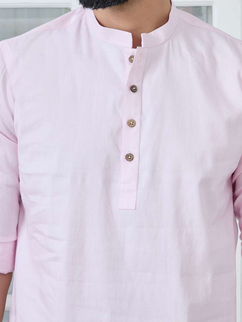 men mandarin neck long sleeve short kurta - 22392483 -  Standard Image - 1