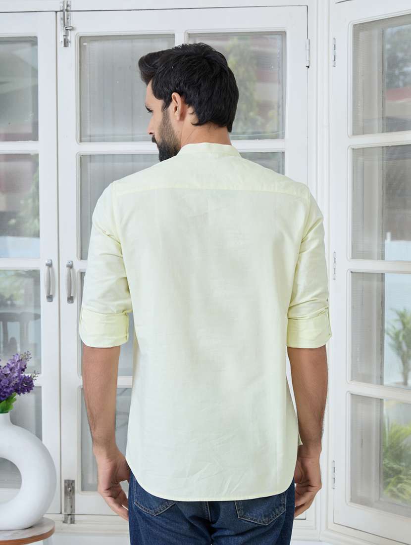 men mandarin neck long sleeve short kurta - 22392485 -  Standard Image - 4