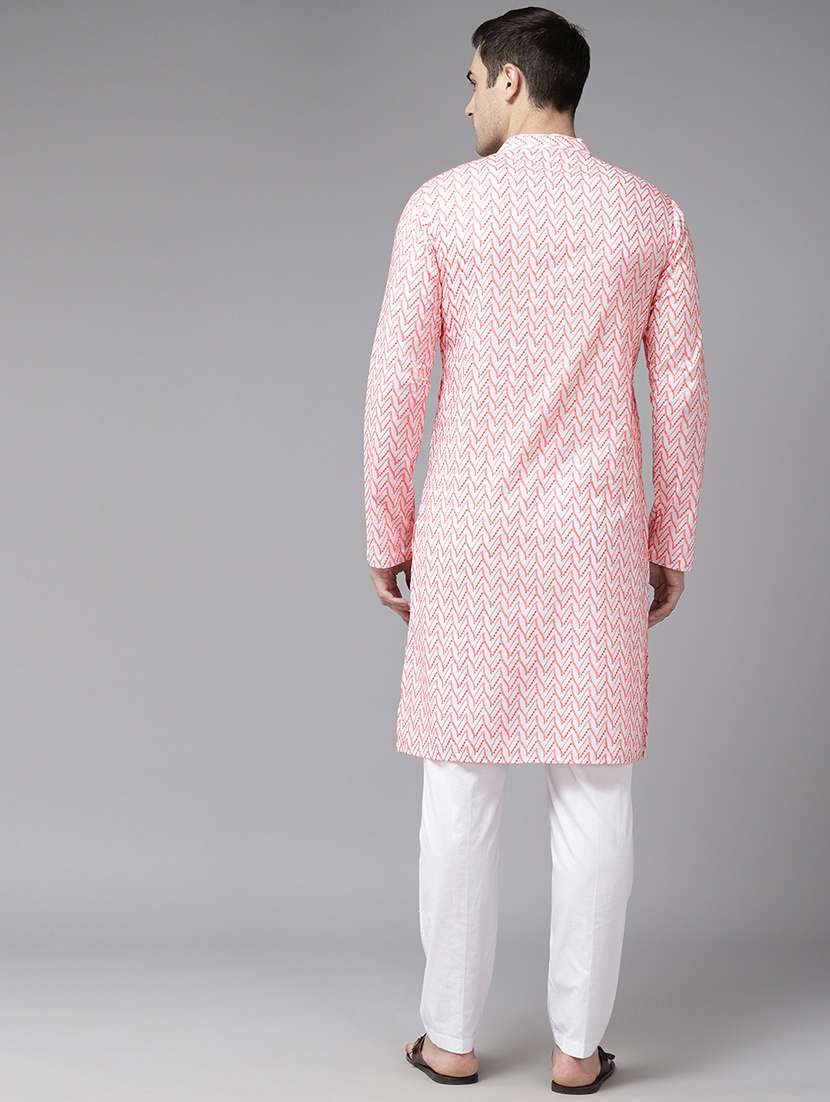 men mandarin neck long sleeve kurta - 22392691 -  Standard Image - 4