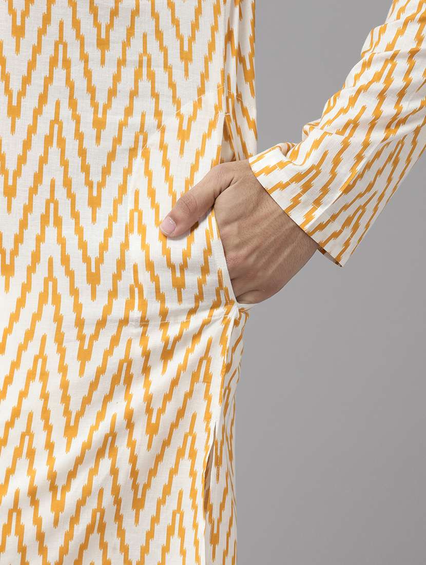 men mandarin neck long sleeve kurta - 22392693 -  Standard Image - 1