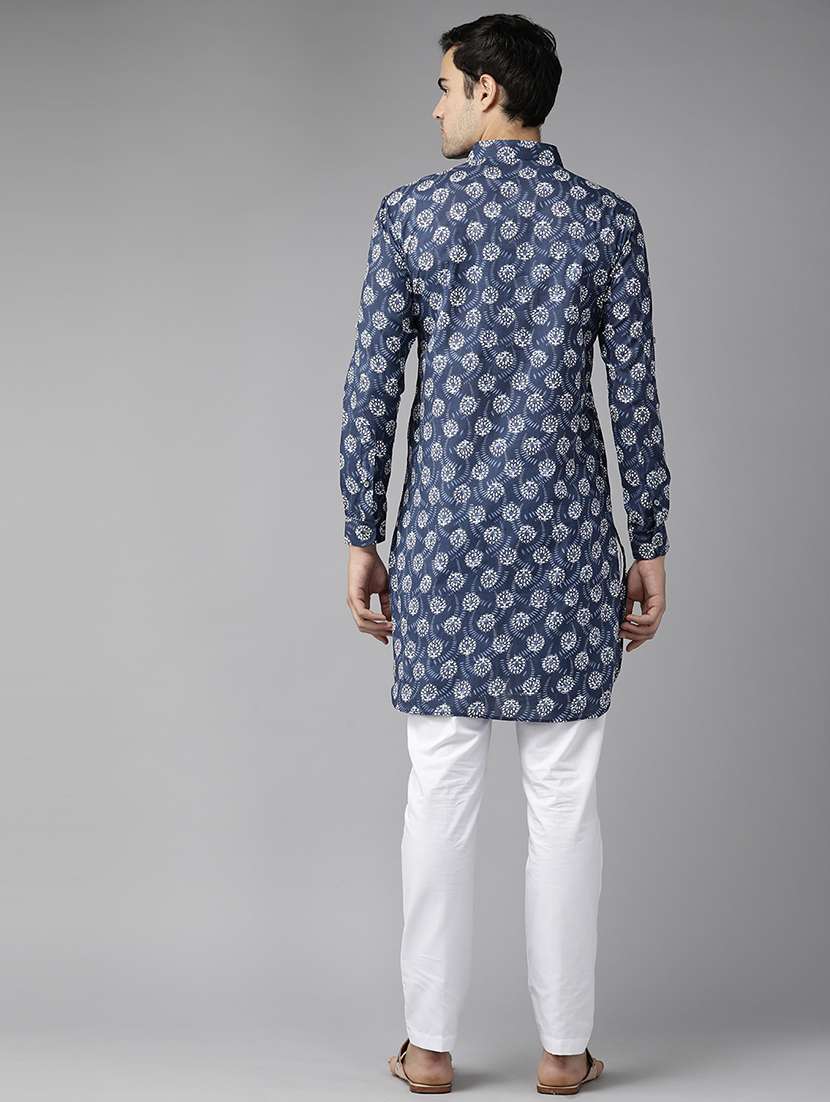 Men Printed Long Sleeve Pathani Kurta - 22392743 -  Standard Image - 4
