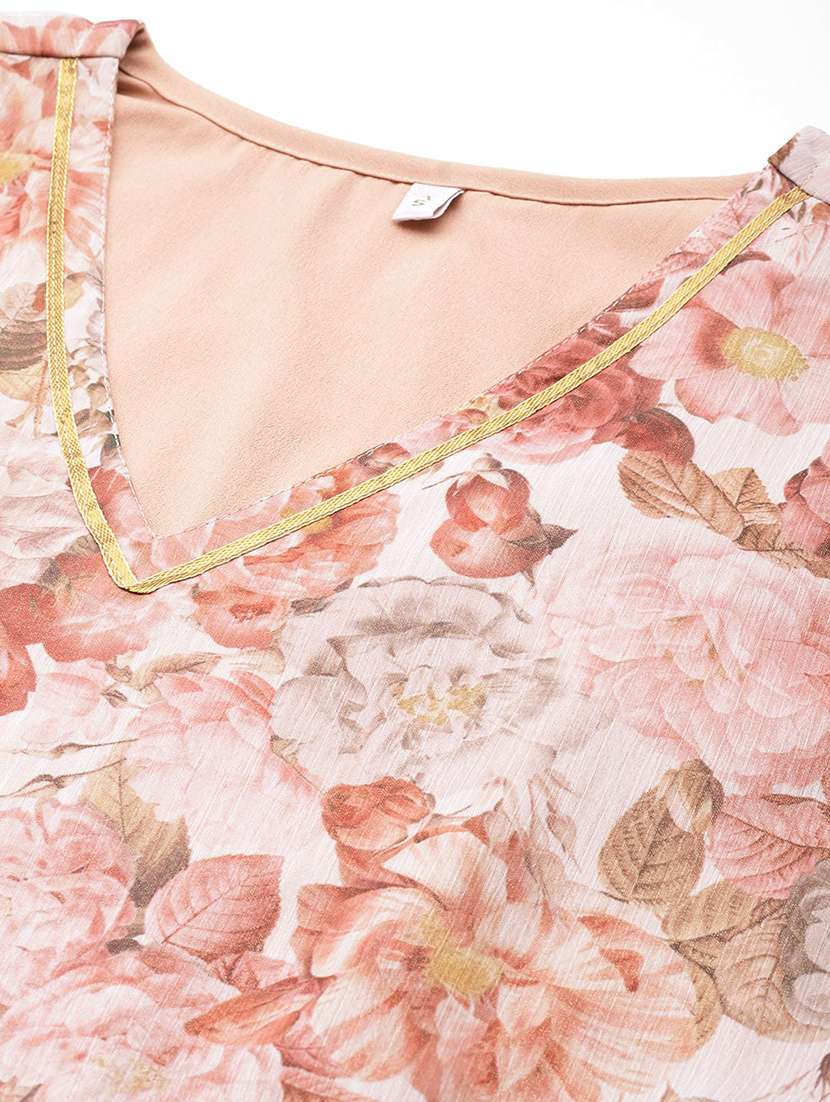 women floral printed long sleeve kurta pant set - 22392796 -  Standard Image - 1