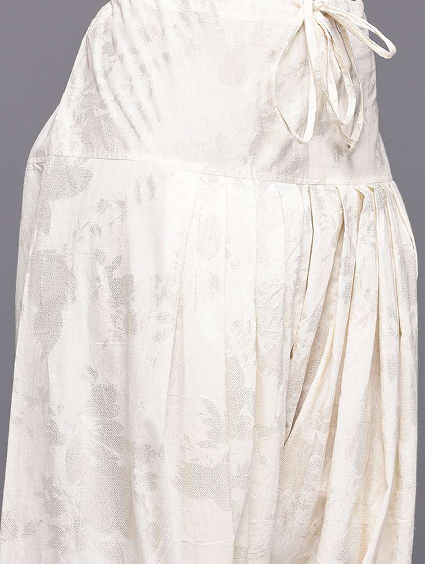 women printed three quarter sleeve kurta patiala set - 22392804 -  Standard Image - 4