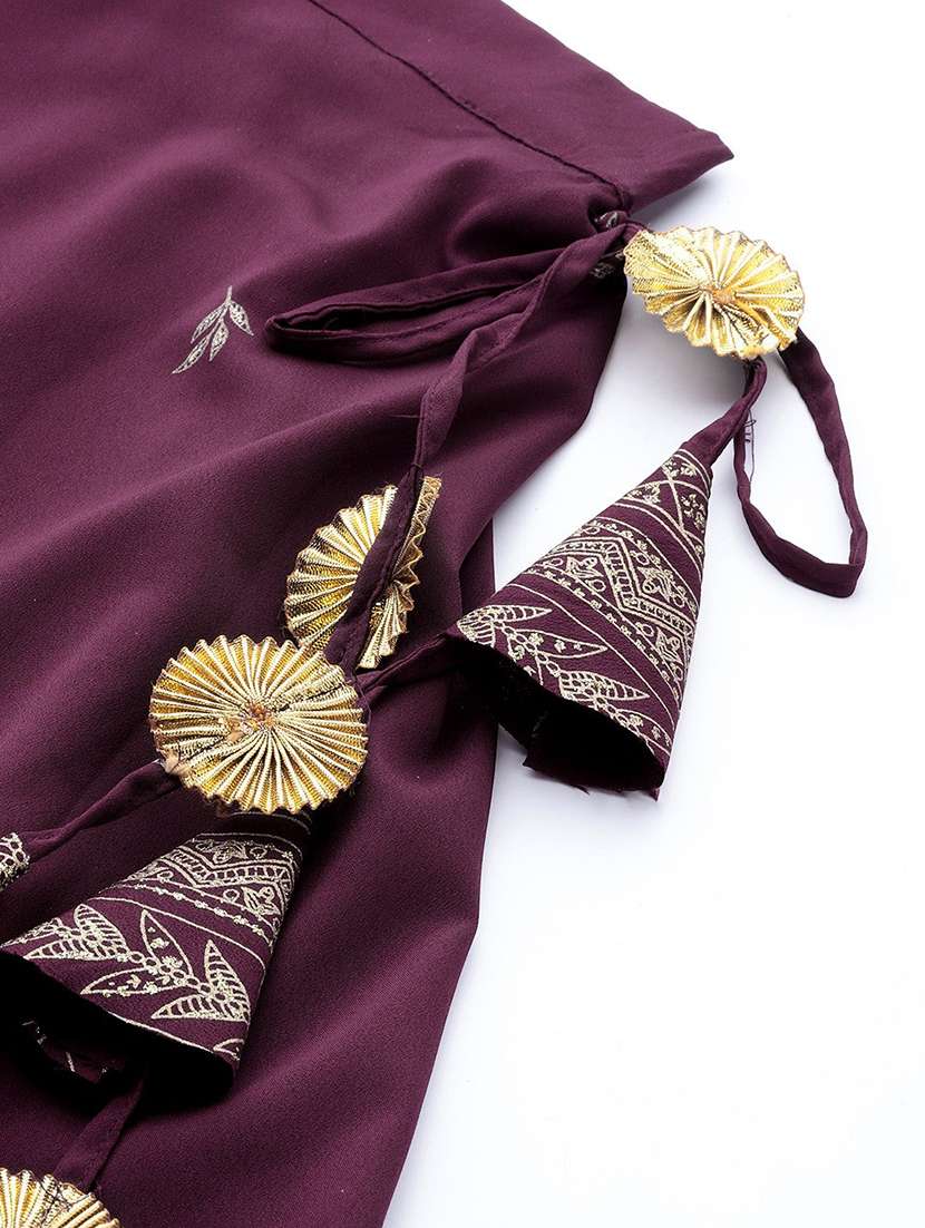 women foil print flared stitched lehenga - 22392855 -  Standard Image - 4