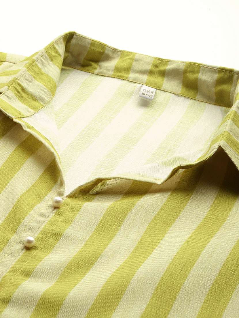 women striped long sleeve ethnic co-ord set - 22392862 -  Standard Image - 1