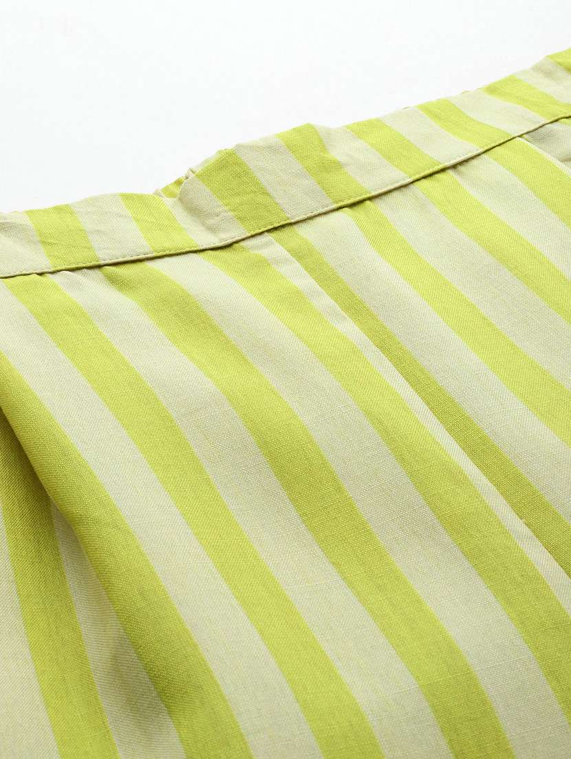 women plus size striped long sleeve ethnic co-ord set - 22392867 -  Standard Image - 4