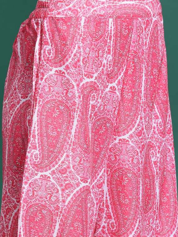 women printed kimono sleeve fusion set - 22392875 -  Standard Image - 4