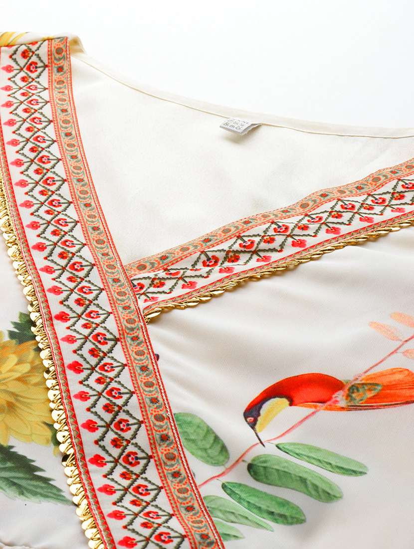 women plus size floral three quarter sleeve ethnic dress - 22392908 -  Standard Image - 4