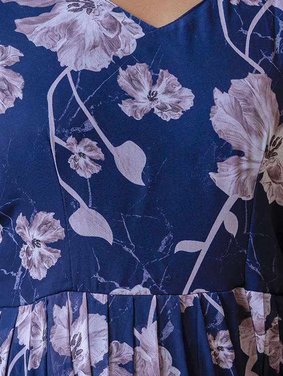 women floral three quarter sleeve kurta dupatta set - 22392996 -  Standard Image - 4