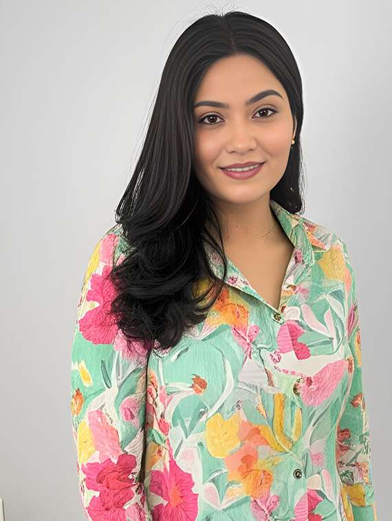 women printed three quarter sleeve ethnic co-ord set - 22393170 -  Standard Image - 1