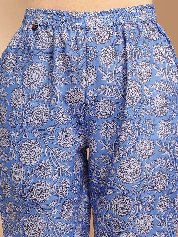 women printed three quarter sleeve kurta pant with dupatta set - 22393508 -  Standard Image - 4