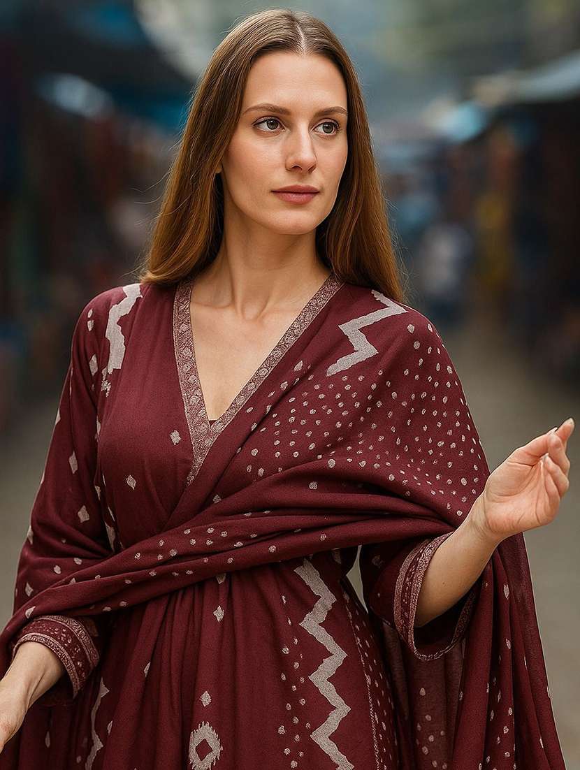 women printed three quarter sleeve kurta pant with dupatta set - 22393678 -  Standard Image - 1