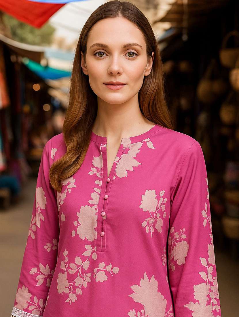 pink cotton blend kurta pant  set - 22393681 -  Standard Image - 1