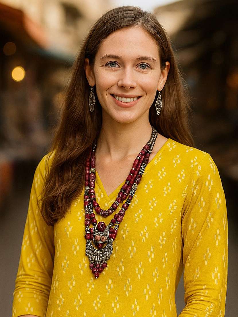 women printed three quarter sleeve kurta salwar set - 22393754 -  Standard Image - 1