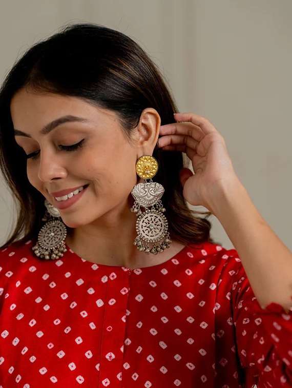 women printed three quarter sleeve kurta palazzo set - 22393767 -  Standard Image - 1