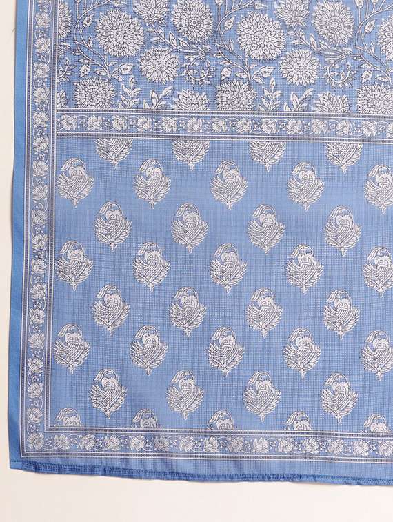 women printed three quarter sleeve kurta pant with dupatta set - 22393805 -  Standard Image - 4