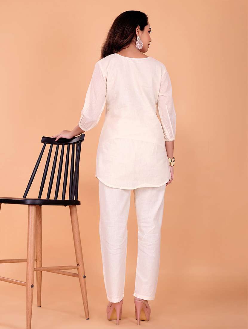 women embroidered top and trouser co-ord set - 22393876 -  Standard Image - 4