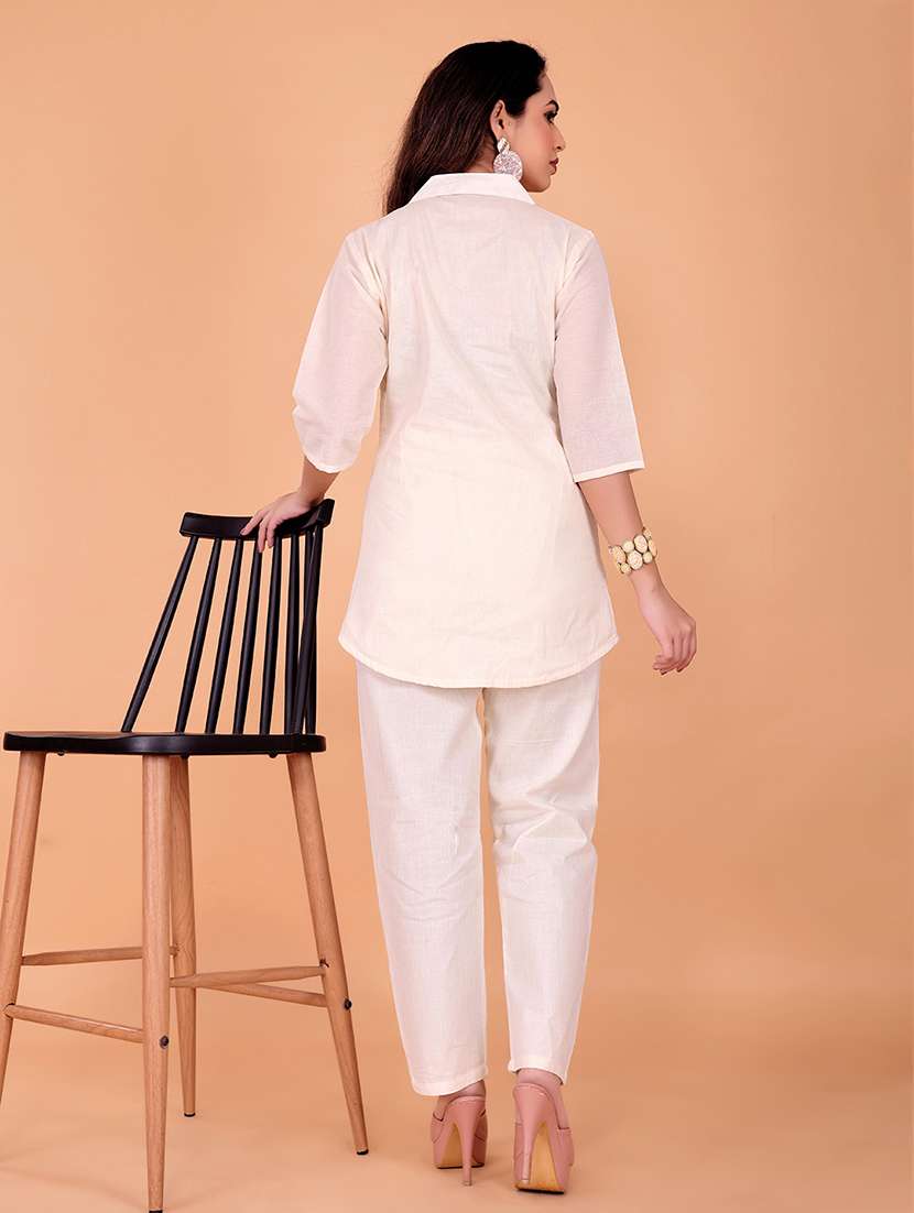 women embroidered shirt and trouser co-ord set - 22393877 -  Standard Image - 4