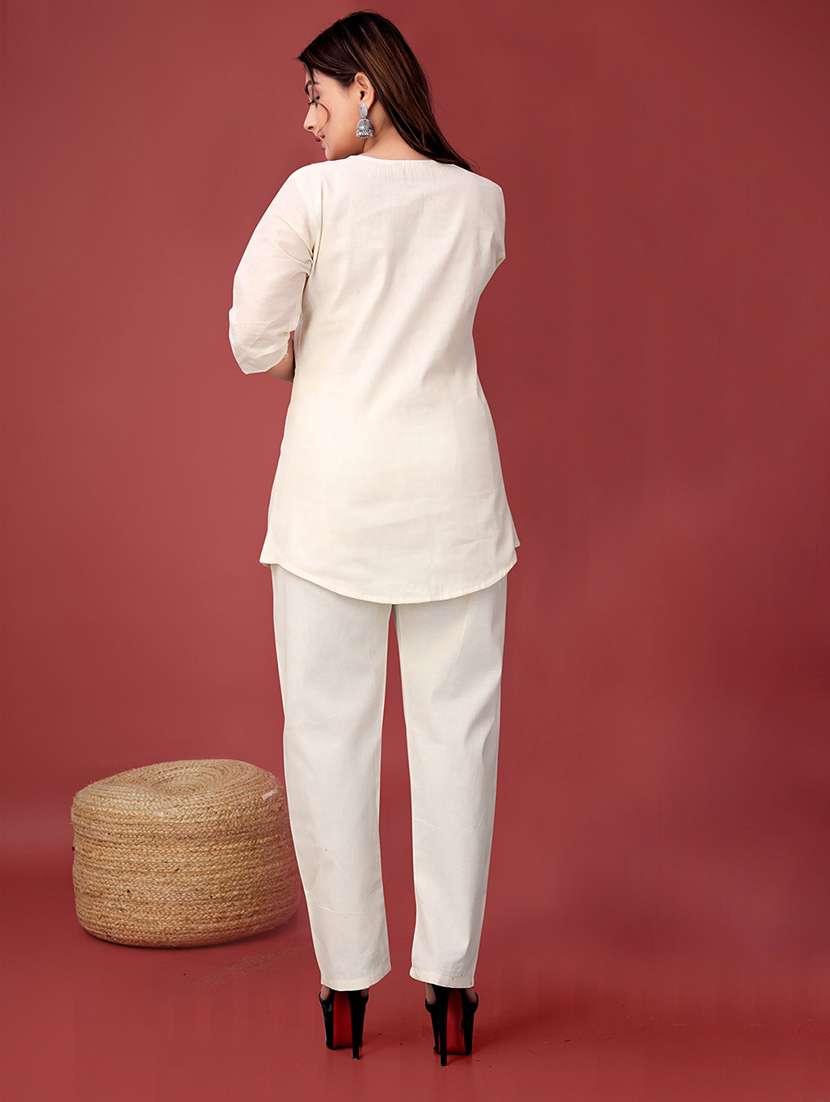 women embroidered top and trouser co-ord set - 22393879 -  Standard Image - 4