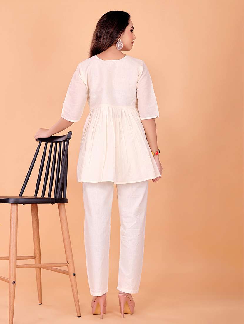 women embroidered top and trouser co-ord set - 22393886 -  Standard Image - 4