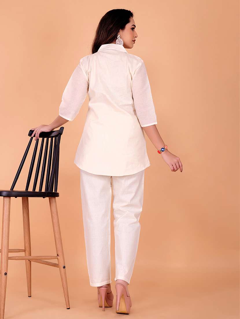 women embroidered top and trouser co-ord set - 22393889 -  Standard Image - 4