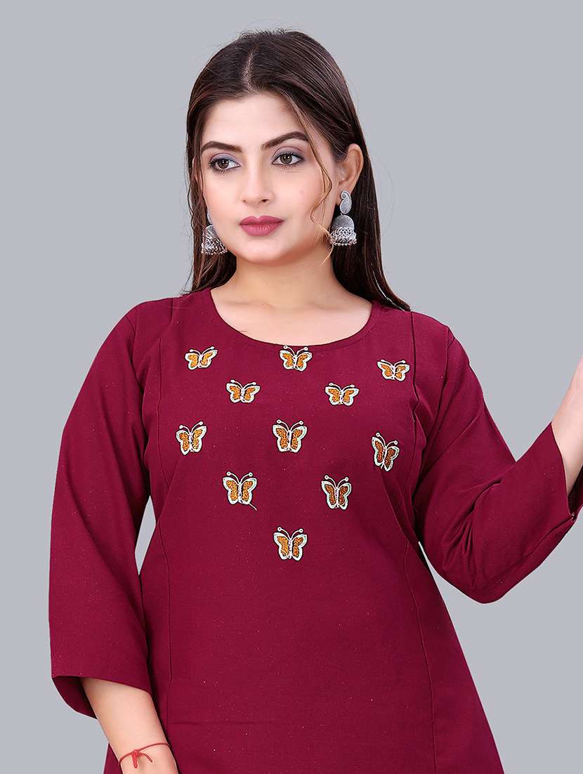 women embroidered kurta and palazzo set - 22393917 -  Standard Image - 1