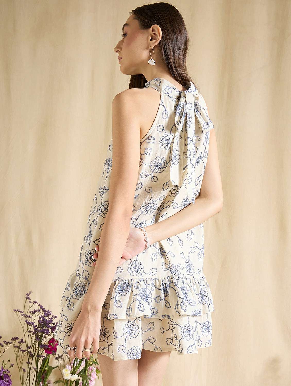 women embroidered sleeveless tiered dress - 22393997 -  Standard Image - 4