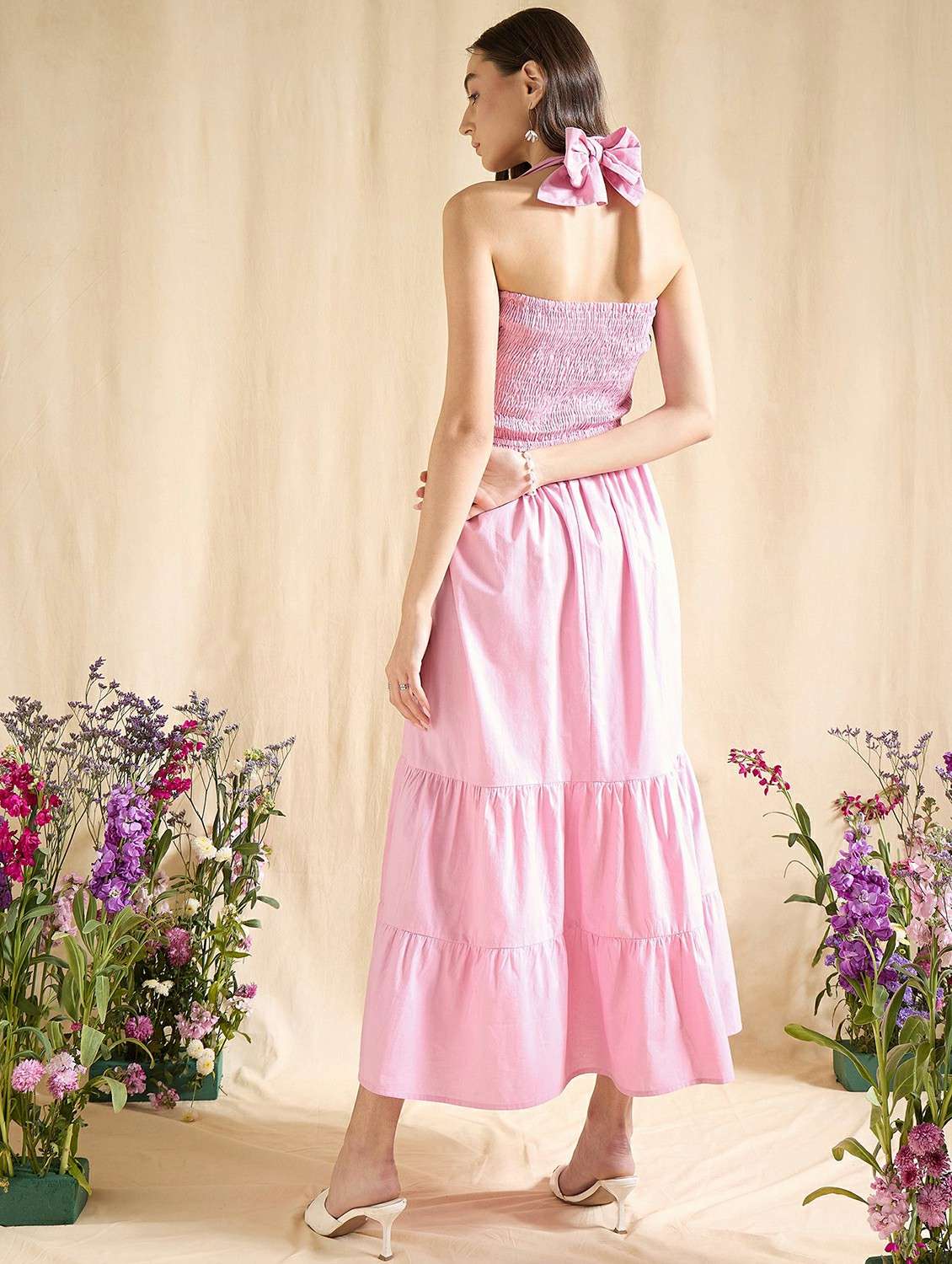 women solid sleeveless tiered dress - 22394000 -  Standard Image - 4