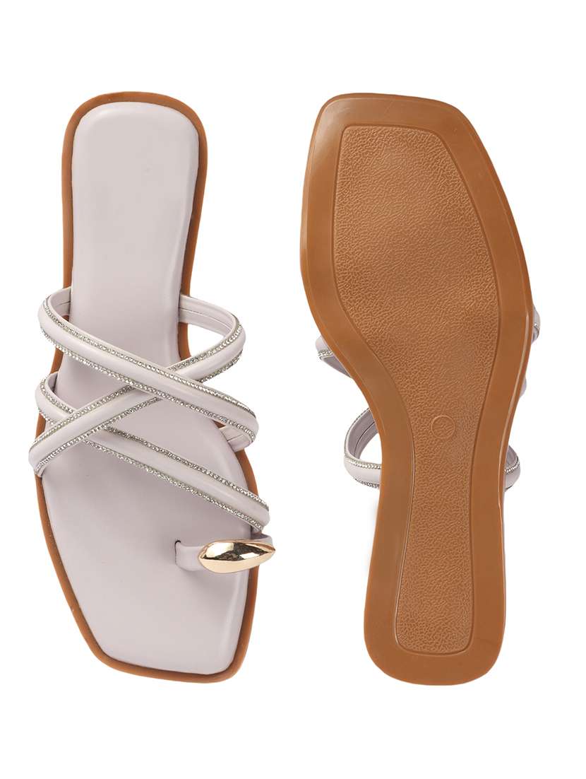 women solid slip on flat sandals - 22394016 -  Standard Image - 4