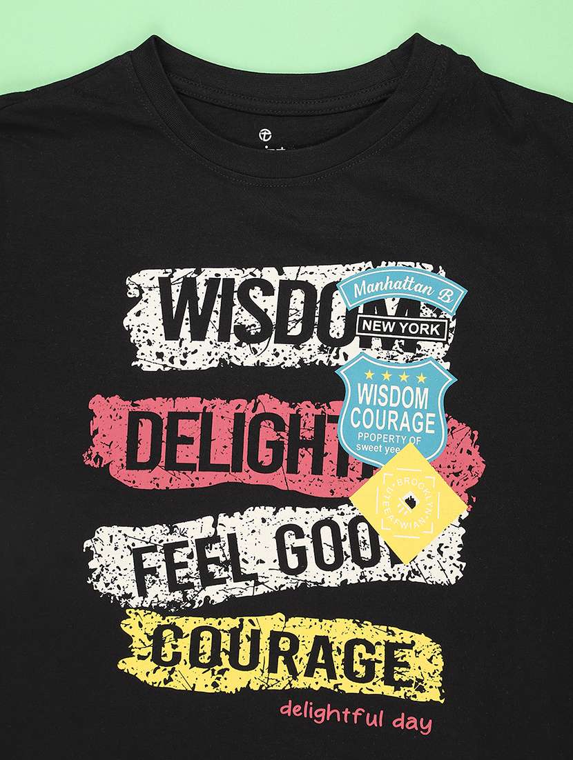 boys printed round neck regular t-shirt - 22394147 -  Standard Image - 4
