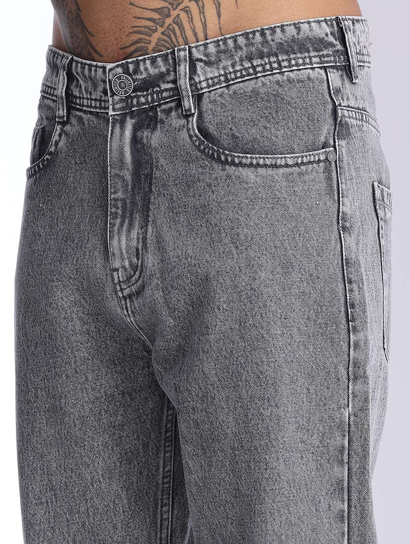 men plain mid rise full length straight jeans - 22394628 -  Standard Image - 1