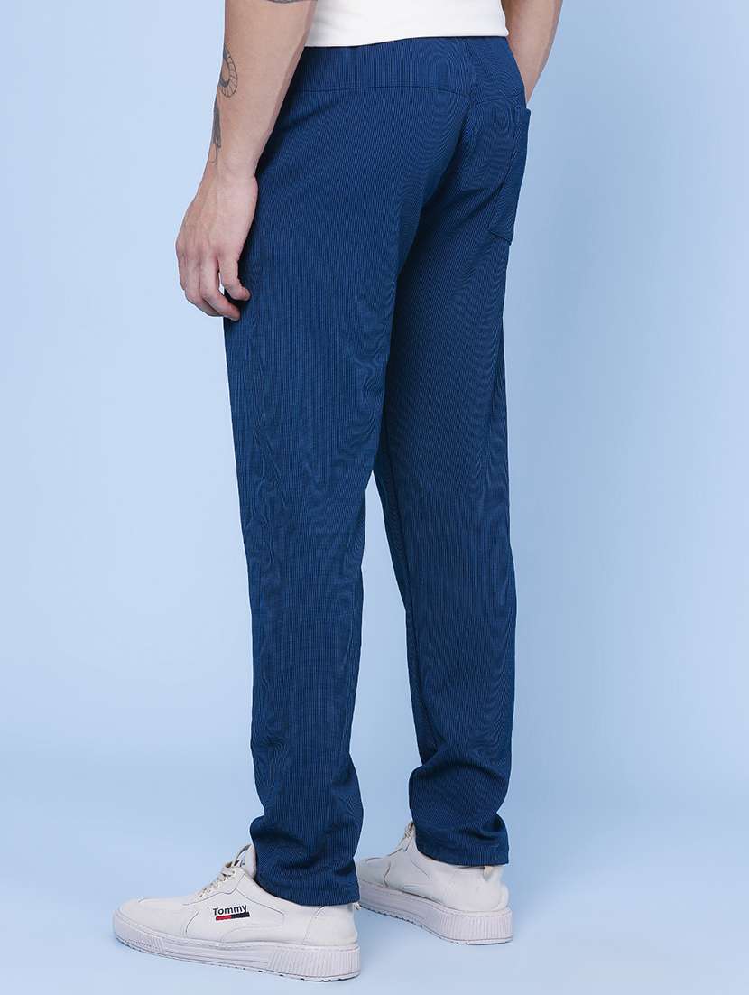 Men Self Design Mid Rise Full Length Track Pant - 22394668 -  Standard Image - 4