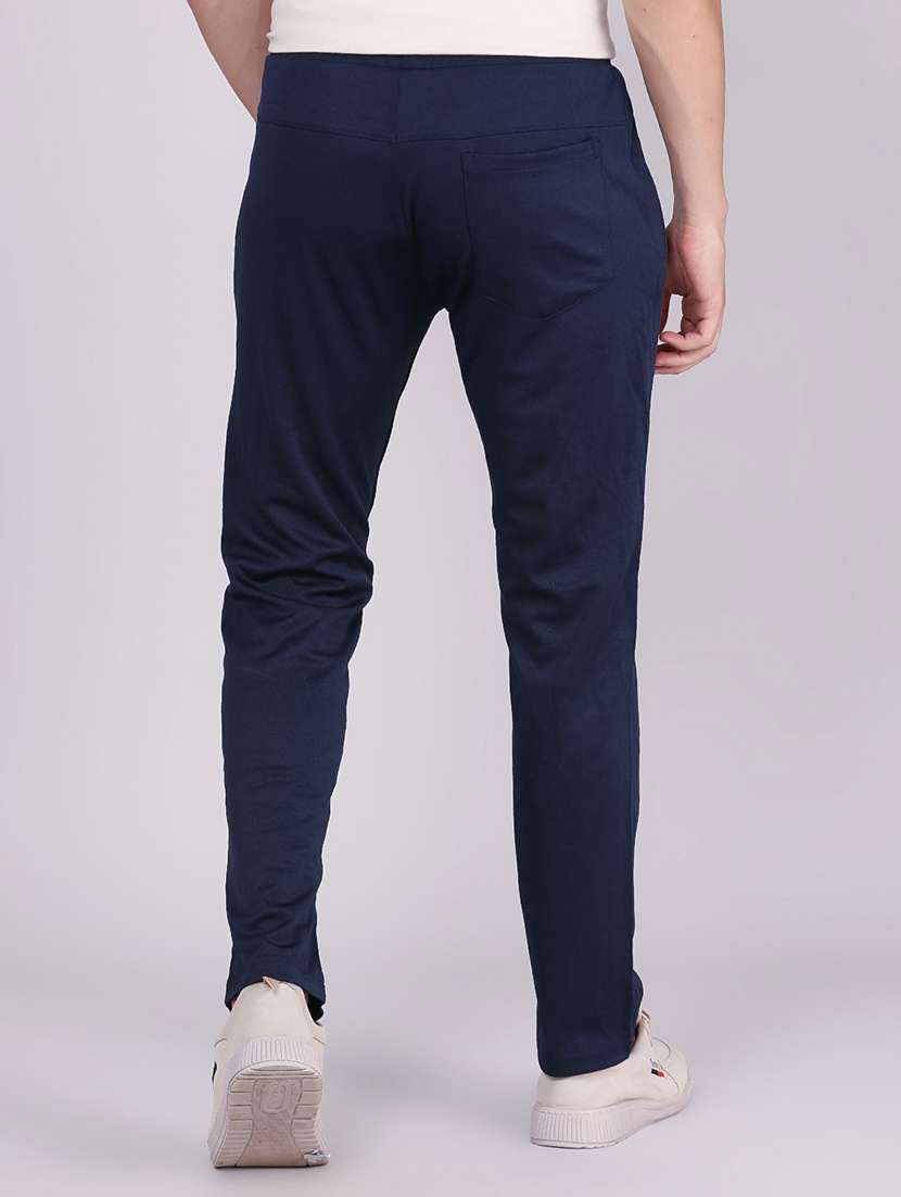 Men Solid Mid Rise Regular Fit Track Pant - 22394675 -  Standard Image - 4
