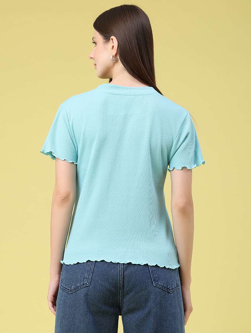 women embroidered round neck regulat t-shirt - 22394698 -  Standard Image - 4