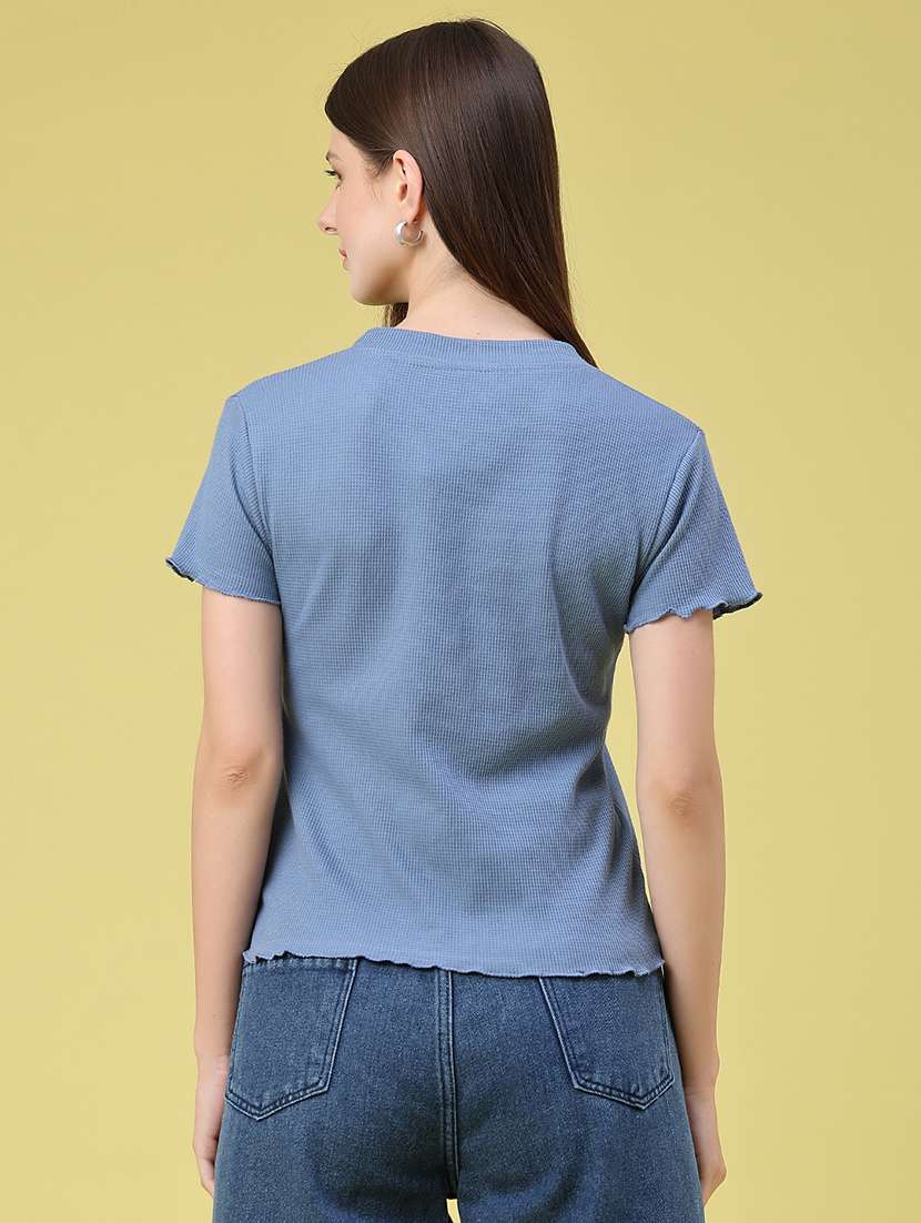 women embroidered round neck regular t-shirt - 22394699 -  Standard Image - 4