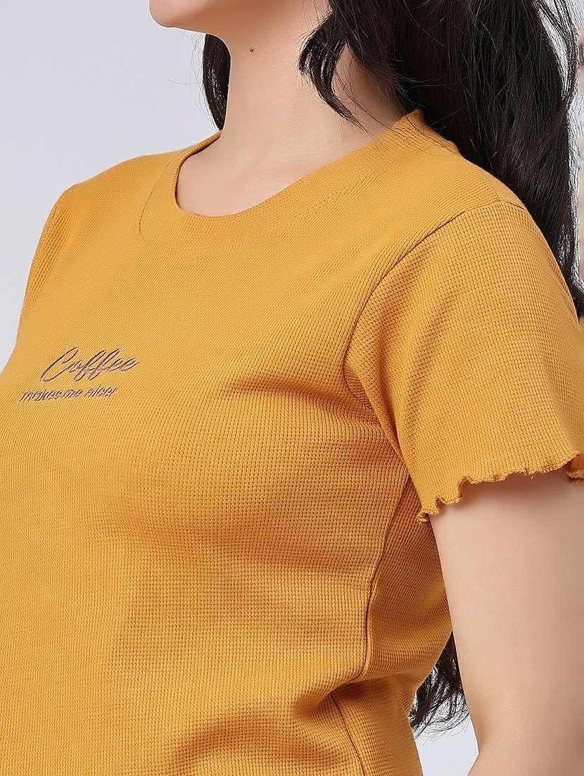women embroidered round neck regular t-shirt - 22394700 -  Standard Image - 1