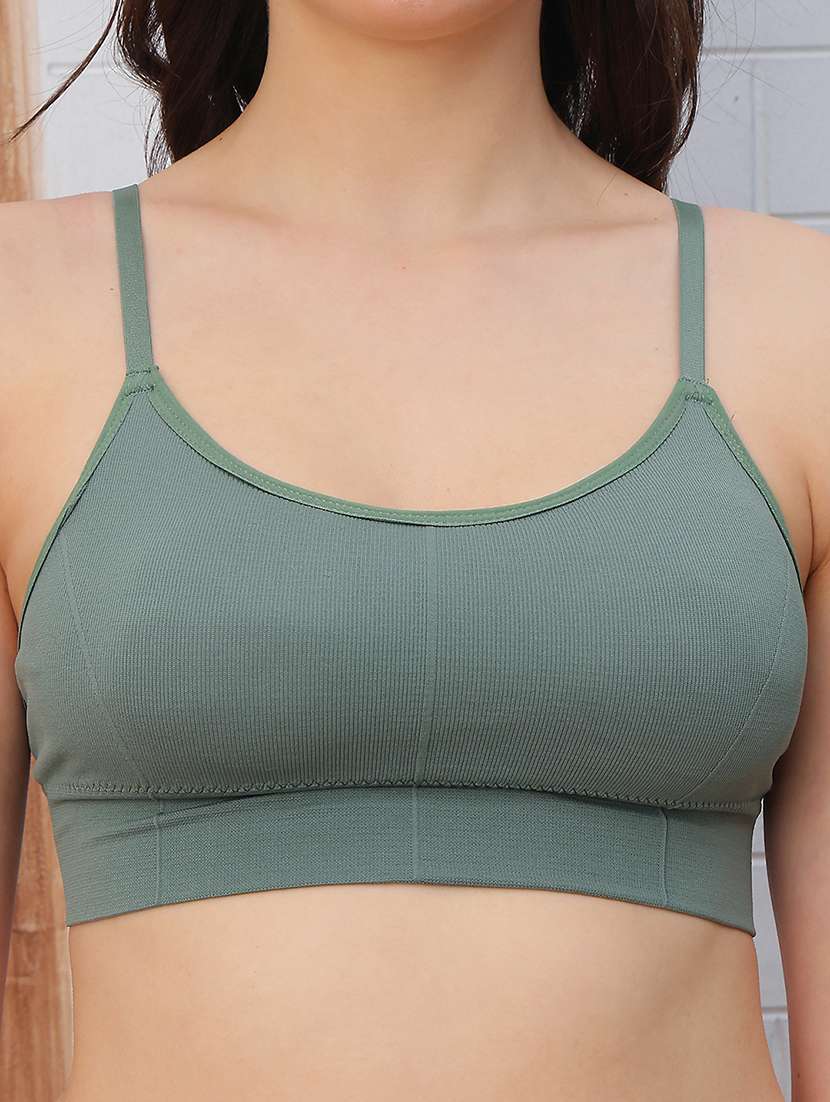 Women Solid Non Wired Sports Bra - 22394800 -  Standard Image - 1
