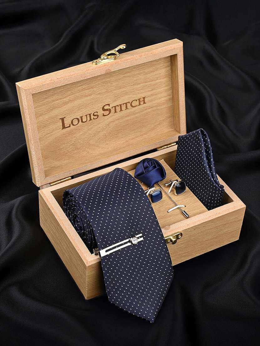 men blue polka dot printed tie - 22394832 -  Standard Image - 1