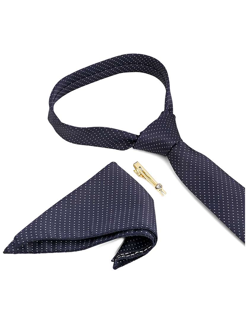 men blue polka dot printed tie - 22394833 -  Standard Image - 4