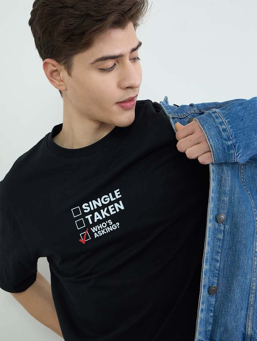 men typographic short sleeve oversized t-shirt - 22394866 -  Standard Image - 4