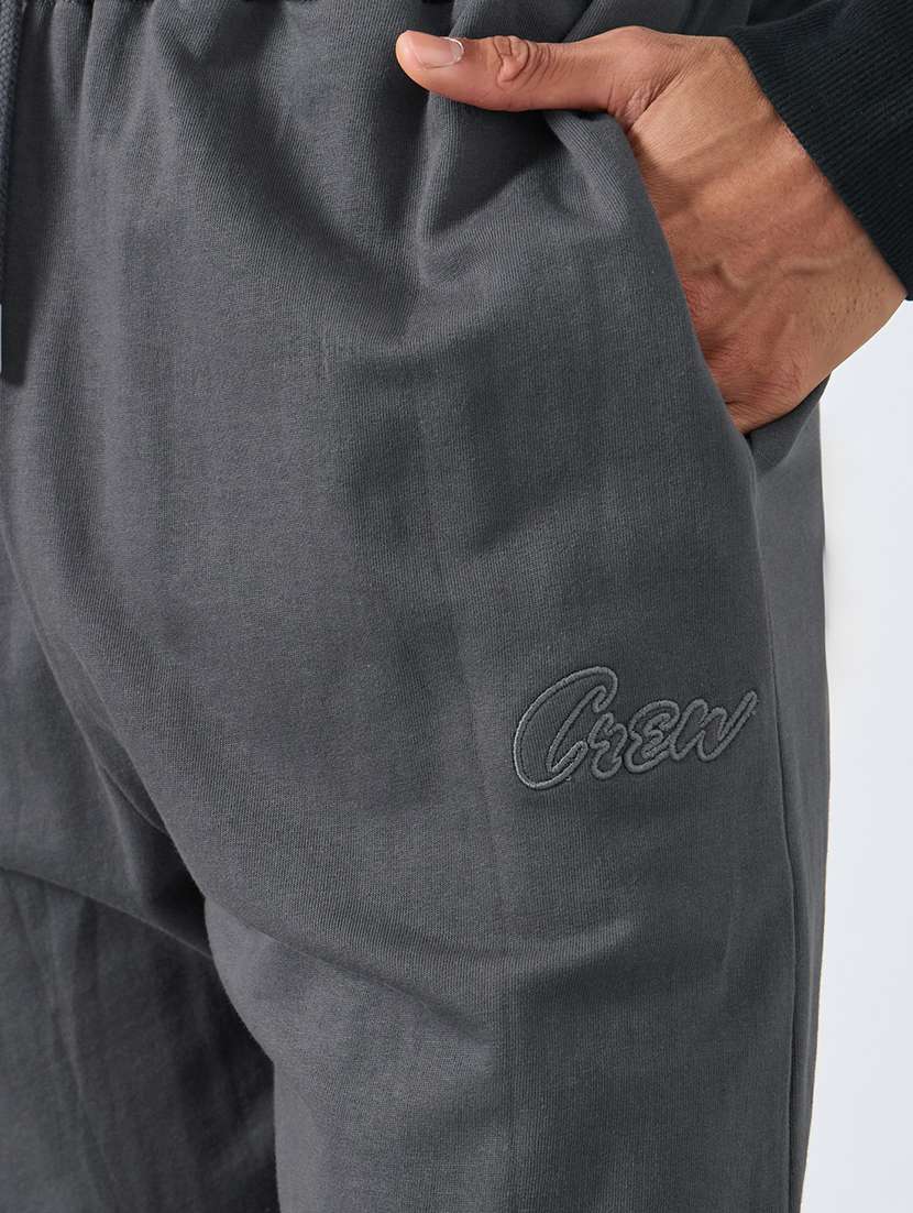 men solid relaxed fit full length track pant - 22394901 -  Standard Image - 1