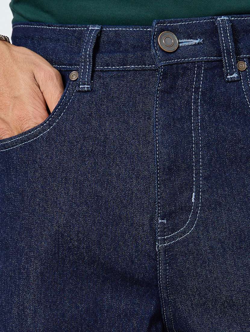 men plain mid rise full length jeans - 22394930 -  Standard Image - 1