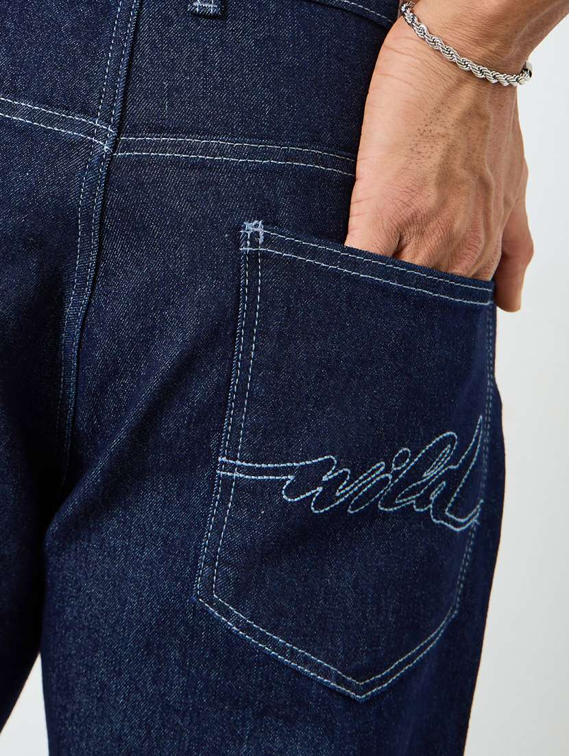 men plain mid rise full length jeans - 22394930 -  Standard Image - 4