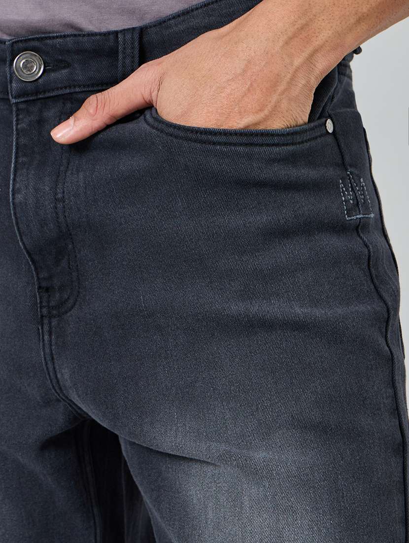 men washed mid rise full length straight fit jeans - 22394934 -  Standard Image - 1